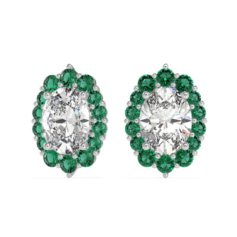 Floral Halo Stud Earrings