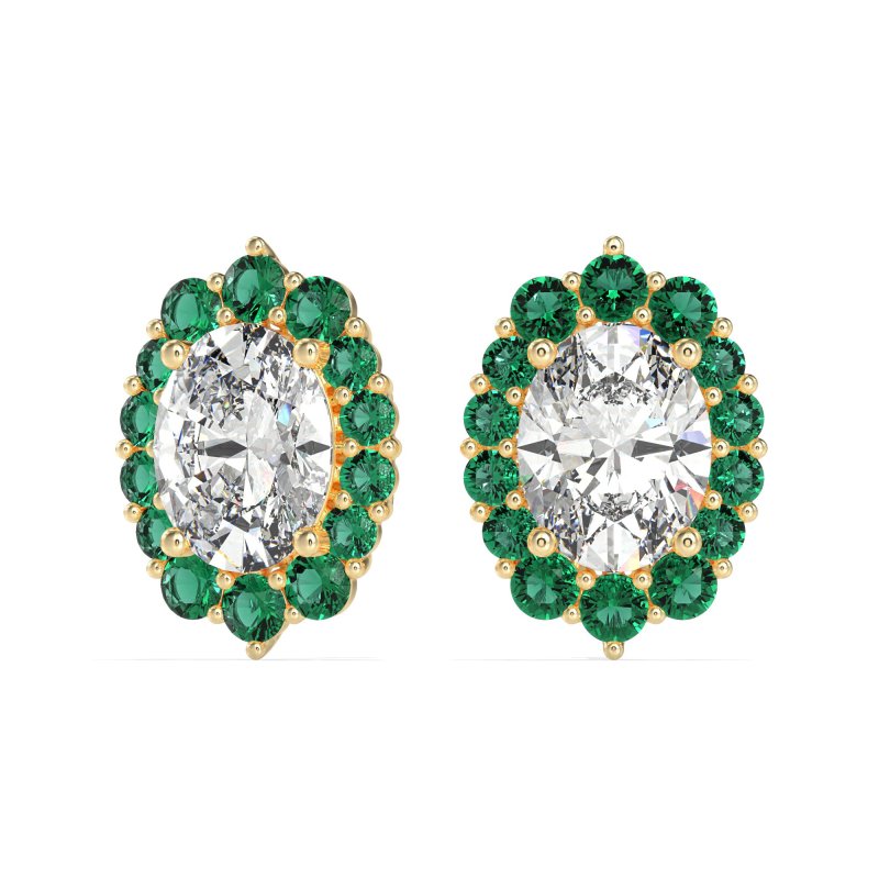 Floral Halo Stud Earrings
