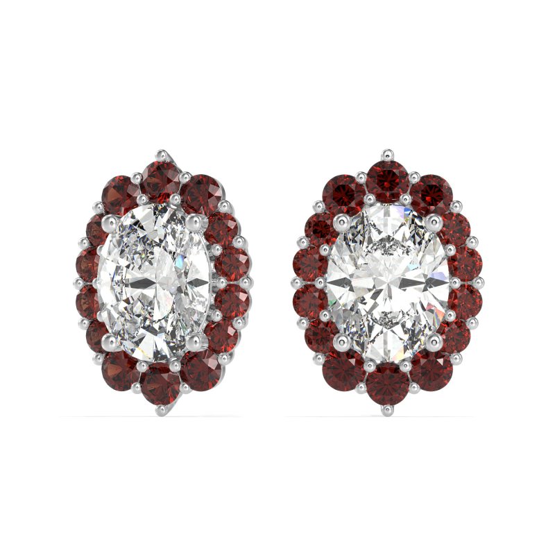 Floral Halo Stud Earrings