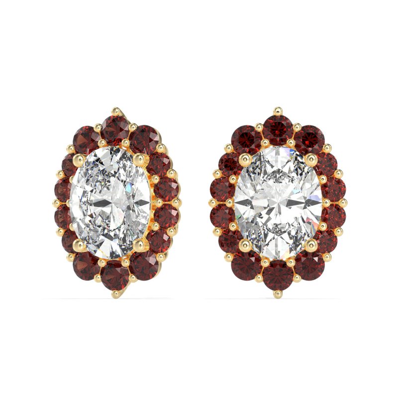 Floral Halo Stud Earrings