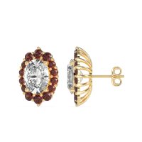 Floral Halo Stud Earrings