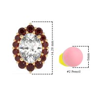 Floral Halo Stud Earrings