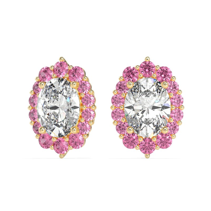 Floral Halo Stud Earrings
