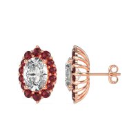 Floral Halo Stud Earrings