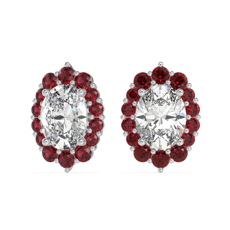 Floral Halo Stud Earrings