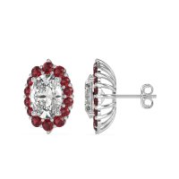 Floral Halo Stud Earrings