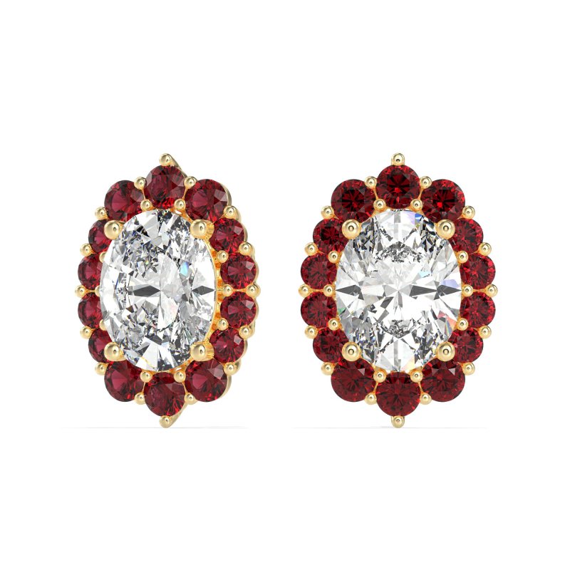 Floral Halo Stud Earrings