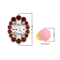 Floral Halo Stud Earrings