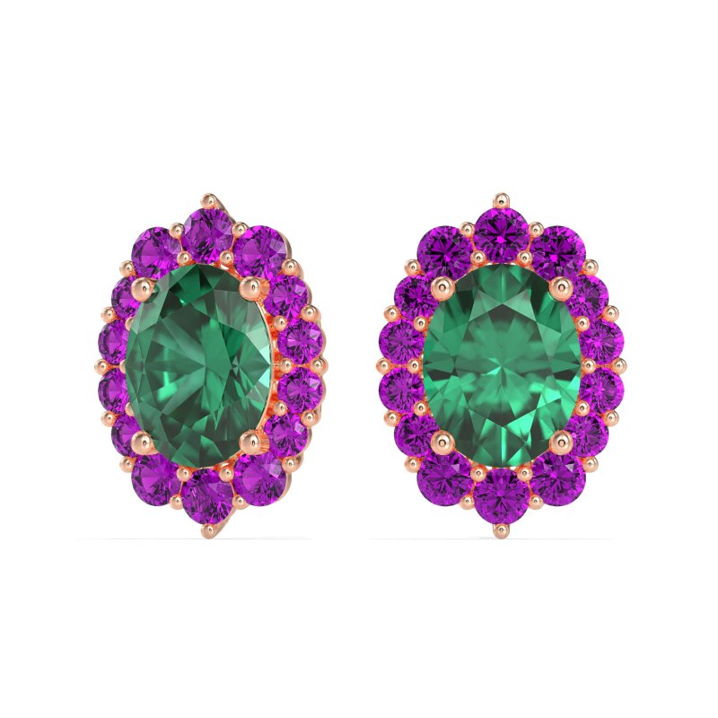 Floral Halo Stud Earrings