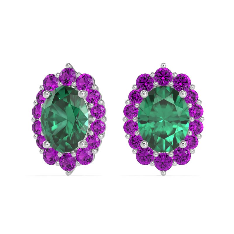 Floral Halo Stud Earrings