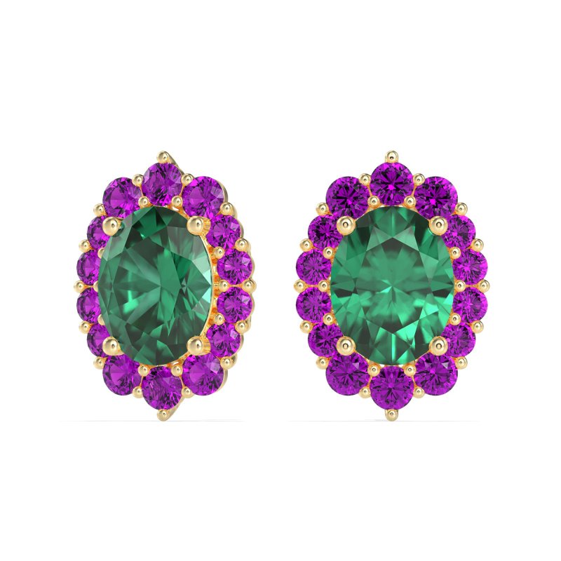 Floral Halo Stud Earrings