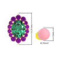 Floral Halo Stud Earrings