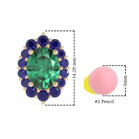 Floral Halo Stud Earrings