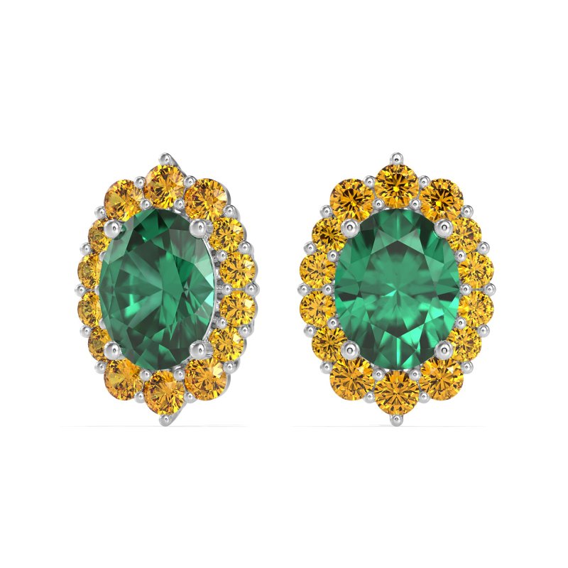 Floral Halo Stud Earrings