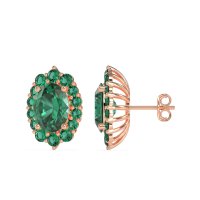 Floral Halo Stud Earrings