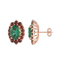 Floral Halo Stud Earrings