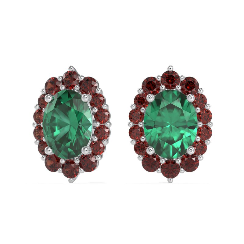 Floral Halo Stud Earrings