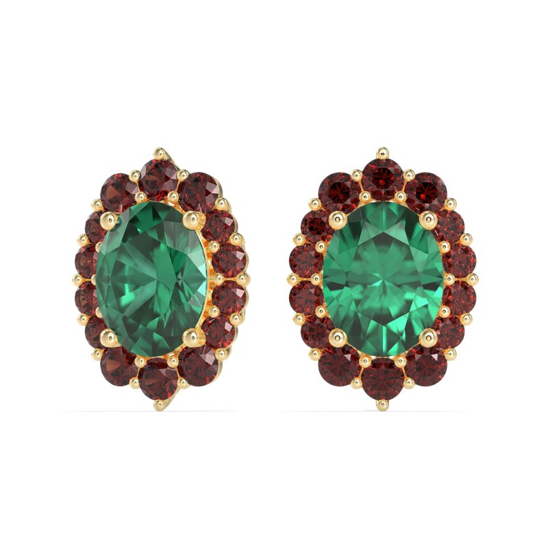 Floral Halo Stud Earrings