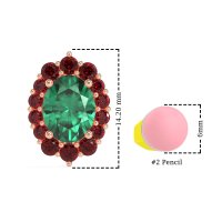 Floral Halo Stud Earrings