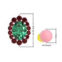 Floral Halo Stud Earrings