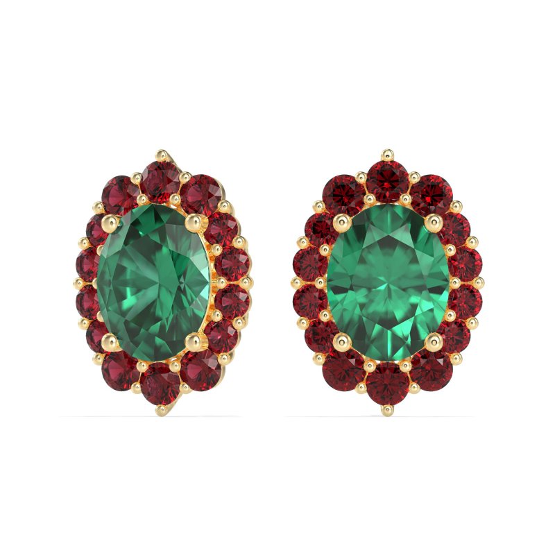 Floral Halo Stud Earrings