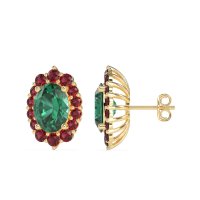Floral Halo Stud Earrings