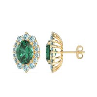Floral Halo Stud Earrings