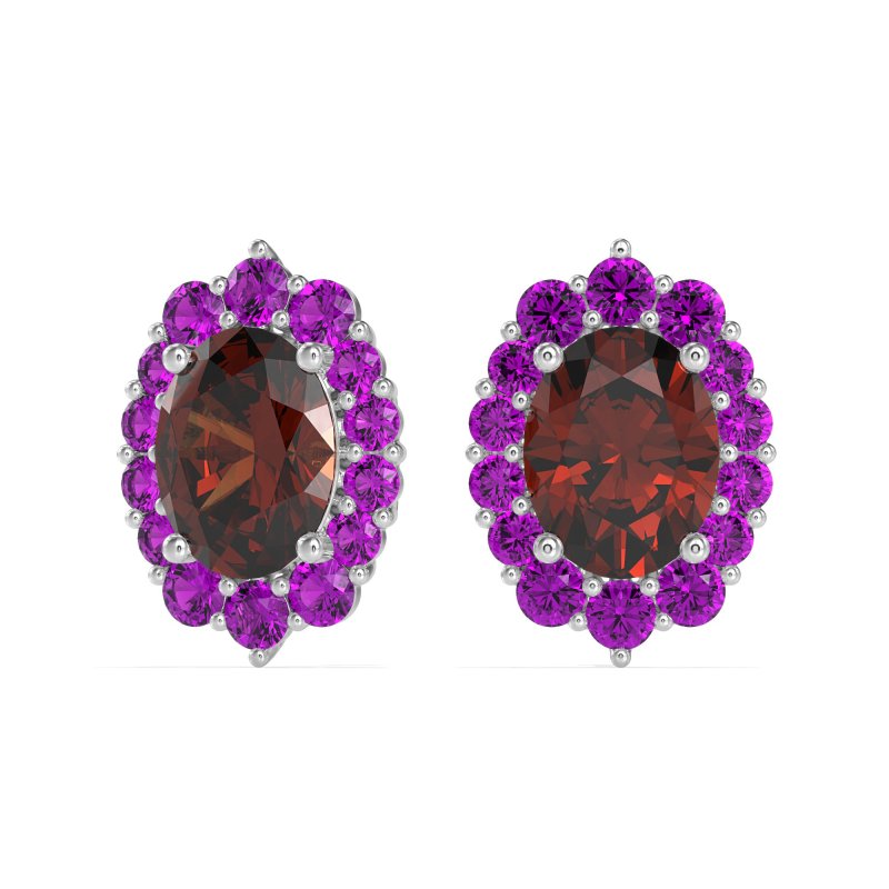 Floral Halo Stud Earrings