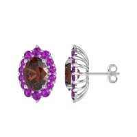 Floral Halo Stud Earrings