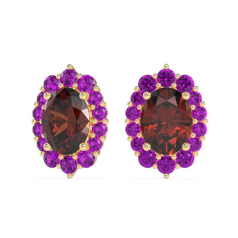 Floral Halo Stud Earrings