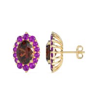Floral Halo Stud Earrings