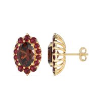 Floral Halo Stud Earrings