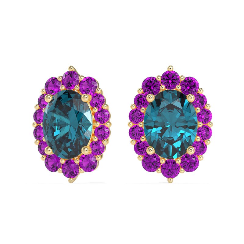 Floral Halo Stud Earrings