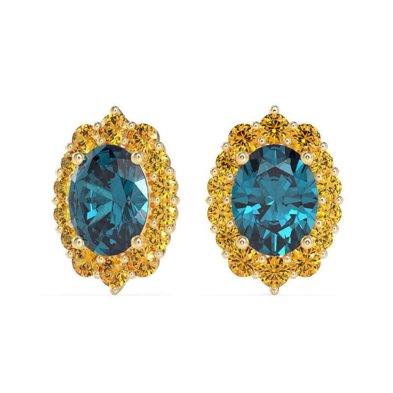Floral Halo Stud Earrings