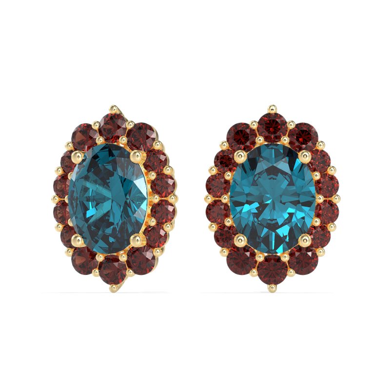 Floral Halo Stud Earrings