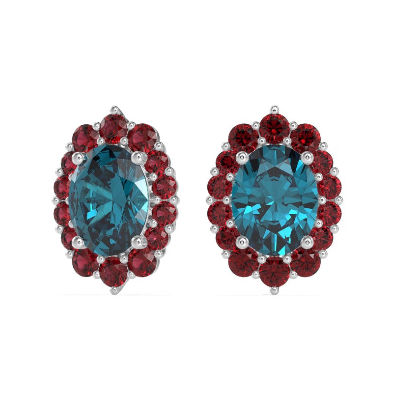 Floral Halo Stud Earrings