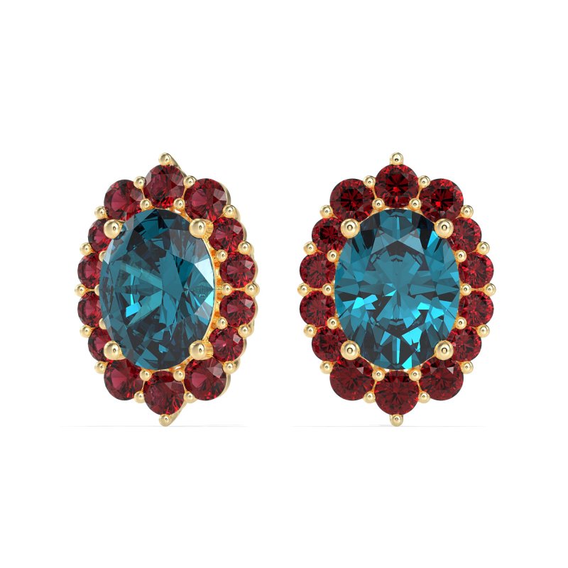 Floral Halo Stud Earrings