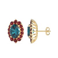 Floral Halo Stud Earrings