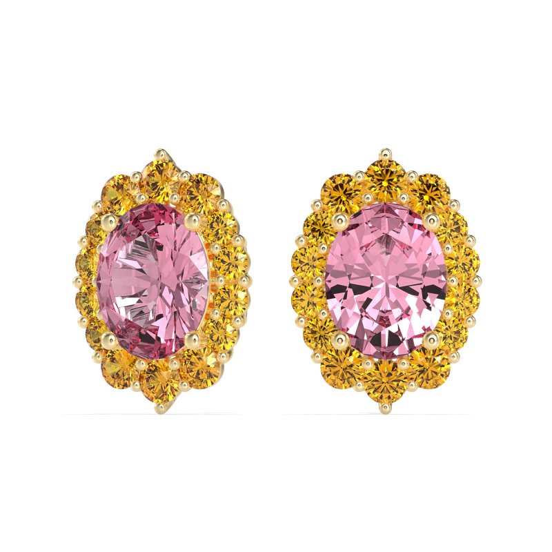 Floral Halo Stud Earrings