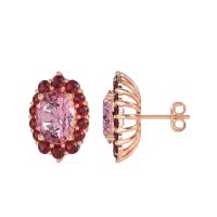 Floral Halo Stud Earrings