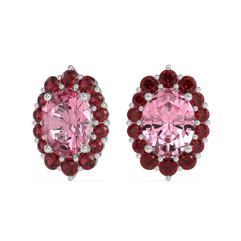 Floral Halo Stud Earrings