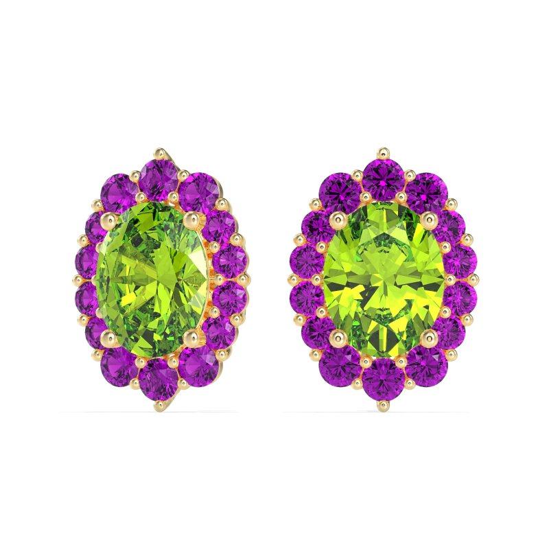 Floral Halo Stud Earrings