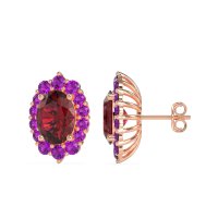 Floral Halo Stud Earrings