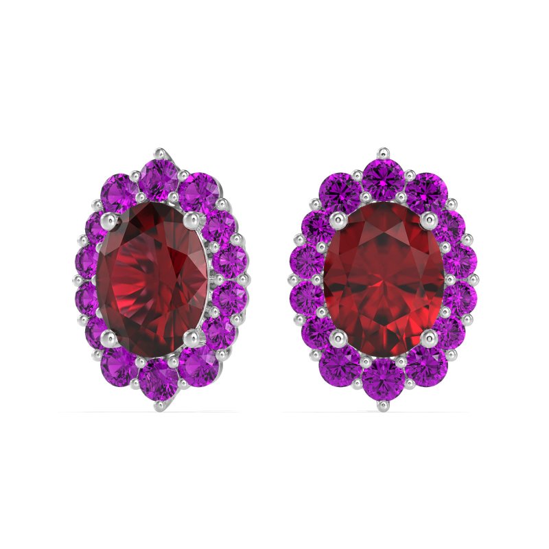 Floral Halo Stud Earrings