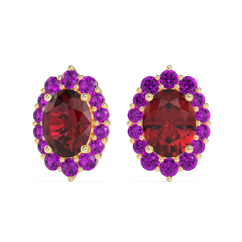 Floral Halo Stud Earrings