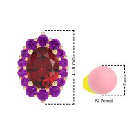 Floral Halo Stud Earrings