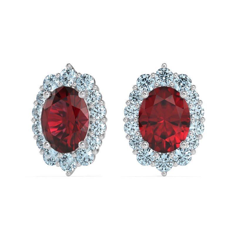 Floral Halo Stud Earrings