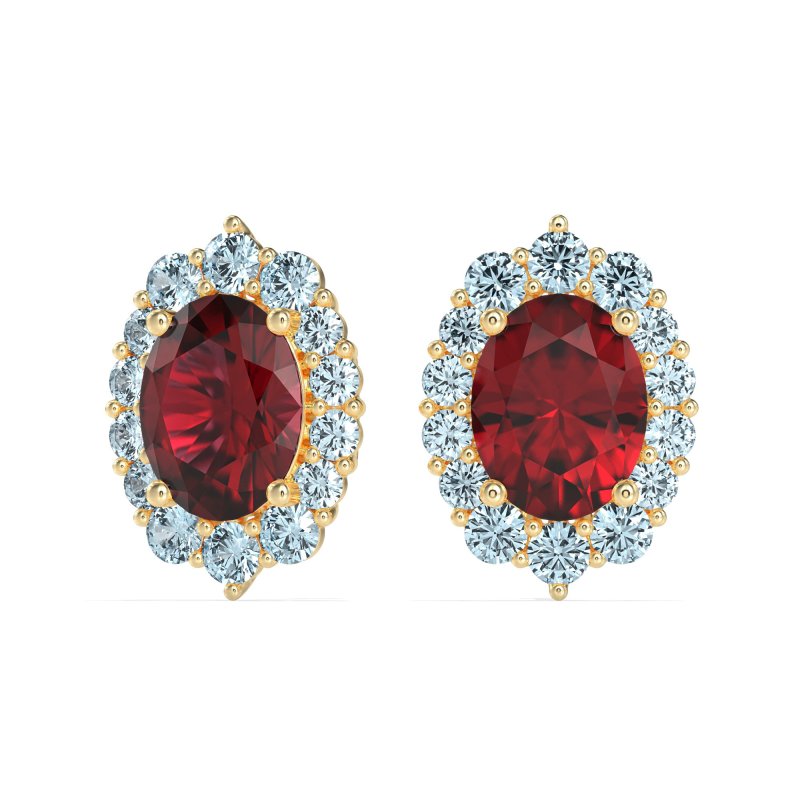 Floral Halo Stud Earrings