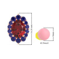 Floral Halo Stud Earrings