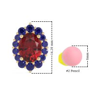 Floral Halo Stud Earrings